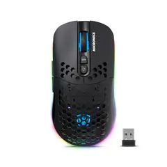 MICRONICS - Mouse Gamer LED RGB Inalámbrico 4800DPI Warrior 3 MIC GM828-3M