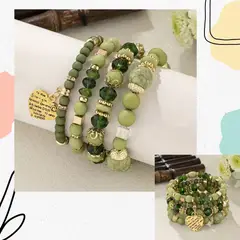 GENERICO - Pulsera de Estilo Étnico Bohemio con Múltiples Capas