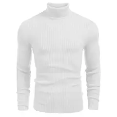 BAALATHKKO5 - Jersey de cuello alto para hombre - BLANCO L