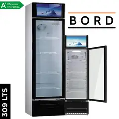BORD - CONGELADORA EXHIBIDORA 309LT VERTICAL COLOR NEGRO MOD EX309-M