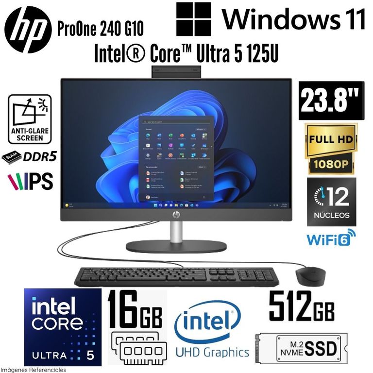 All in One ProOne 240 G10 Intel Core Ultra 5 125U 16GB 512GB SSD 23.8" FHD - CQ1V5LT