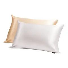 AZTRA - Set x2 Fundas de Satín - Blanco y Dorado