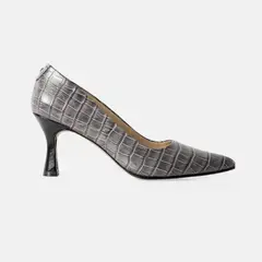 GINO BIGIONI - Stiletto de Mujer DG-22402 Cuero Grabado Color Gris