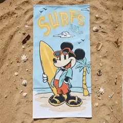 GENERICO - Toalla para Playa Ratón Surf 140x70cm
