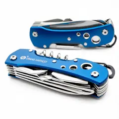 GENERICO - Navaja Suiza Multiusos Grand Harvest Acero 11 Piezas En 1