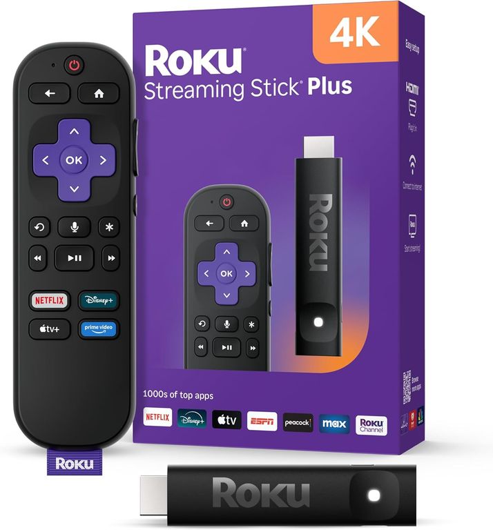 Streaming Stick Plus 4k 2026 Control De Voz, Color Negro