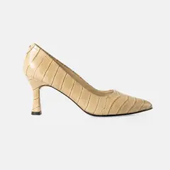 GINO BIGIONI - Stiletto de Mujer DG-22402 Cuero Grabado Color Arena