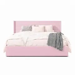 GENERICO - Cama Tapizada Listón Venus Rosado Queen