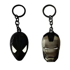 GENERICO - Colección de 2 Llaveros de Metal Spider-Man y Iron Man