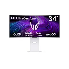 LG - Monitor curvo inteligente para juegos UltraGear™ OLED WQHD de 34 pulgadas y 240 Hz