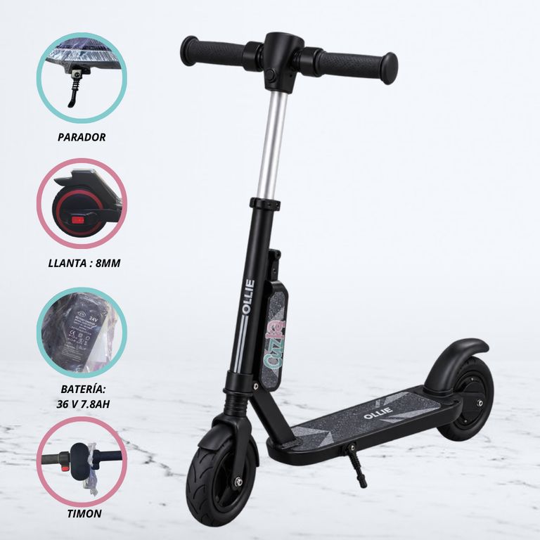 Scooter Eléctrico para Niños «URBANO» 36 Vlt Black