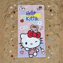 GENERICO - Toalla para Playa Gatita Rosa y Ratoncita 140x70cm