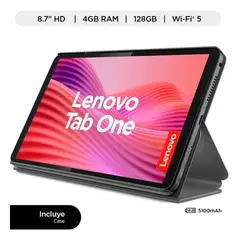 LENOVO - Tablet TB305XU Tab One + Folio Case 8.7 HD 4G LTE 4GB, 128GB Luna Gris