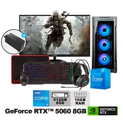 INTEL - Computadora PC CORE I5-12400F 16GB RAM 512GB + Monitor ASUS TUF 23.8 GAMING + TECLADO Y MOUSE