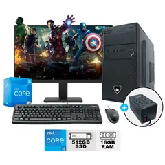 INTEL - Computadora PC CORE I5-12400 16GB RAM 512GB + Monitor 21.5 FHD + TECLADO Y MOUSE