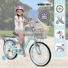 VELOX - Bicicleta Campera para Niña Aro 20 «BETTY» con Canasta Turquesa