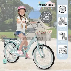 VELOX - Bicicleta Campera para Niña Aro 20 «BETTY» con Canasta Light Sky Blue