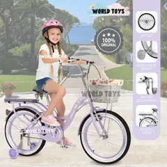 VELOX - Bicicleta Campera para Niña Aro 20 «BETTY» con Canasta Light Purple