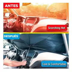 GENERICO - Protector Solar Para Carro Parasol Forma Sombrilla Para Automóvil Tapasol