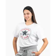 CONVERSE - Polo Mujer Chuck Patch Blanco