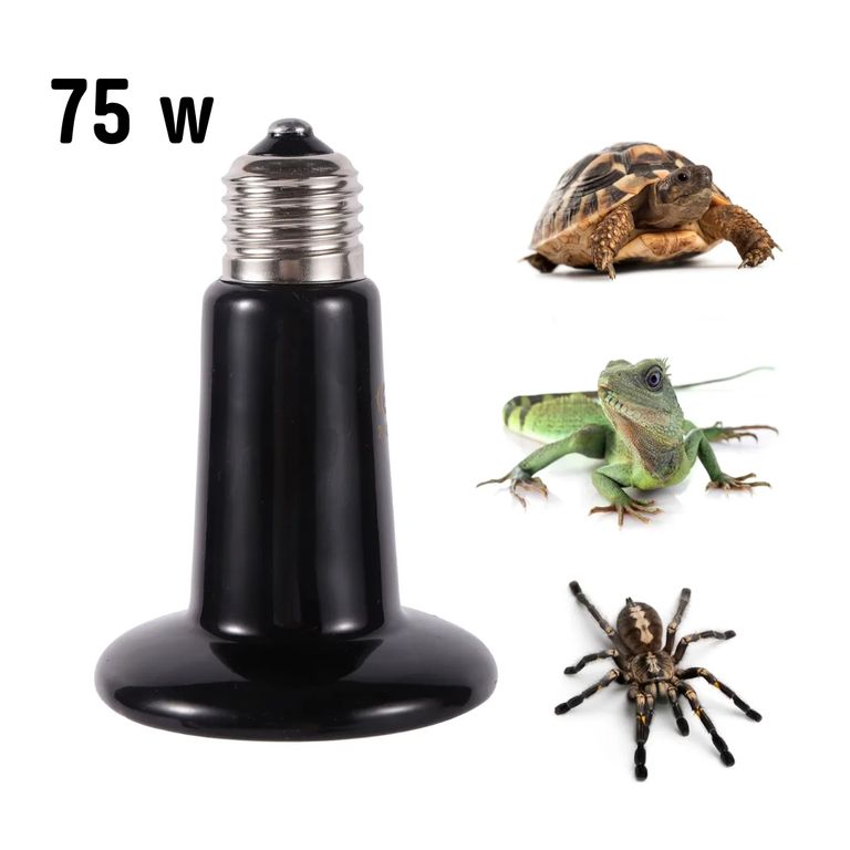 FOCO CERÁMICO DE CALOR 75W E27 REPTILES PARA INCUBADORA