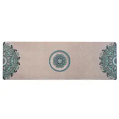 MULTITOP - TAPETE POLIESTER MANDALA 183X61CM GRIS