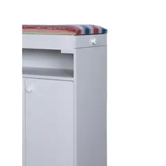 MUEBLES MACRUMO - Mueble Planchador movible de 110cm - Color Blanco - Armado