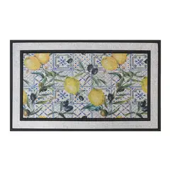 MULTITOP - TAPETE POLIESTER LIMONCELLO 40X70CM BLANCOAZUL