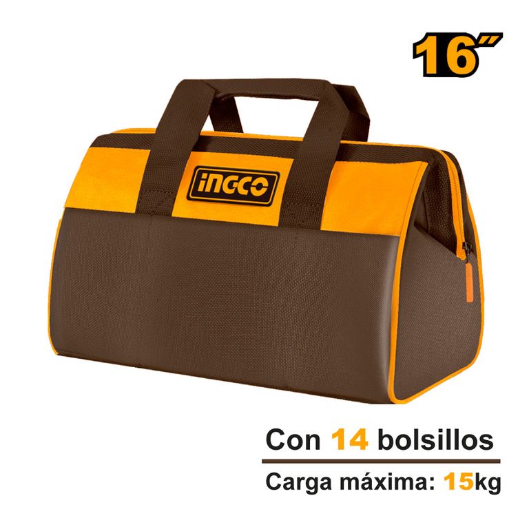 BOLSA DE HERRAMIENTAS INGCO 16” 15KG HTBG281628