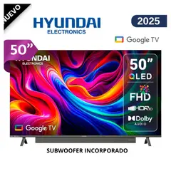 HYUNDAI - Televisor 50 QLED FHD Google TV HYLED5029QFG