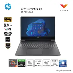 HP - LAPTOP VICTUS 15-FB0128LA R5-5600H 8GB RAM 512GB SSD 4GB RTX3050 15.6 FHD IPS W11 70WH