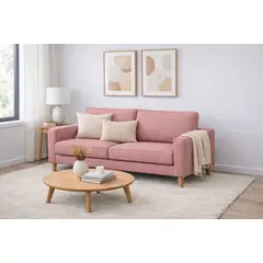 ARTSOFA - Sofá Dos Cuerpos Nordik Rosa Antifluido + Obsequio