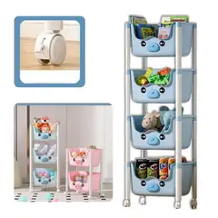 GENERICO - Organizador Kawaii 4 Niveles Modelo Chanchito Color CELESTE