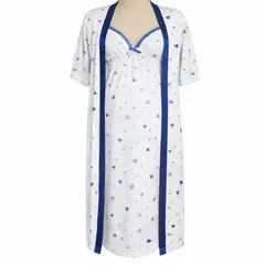 GENERICO - Bata Manga Corta /embarazo / Post Parto 2 Piezas