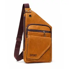 INSPIRA MARKET - Mochila Morral Bandolera Riñonera de Cuero Pu Accesorio para Hombre