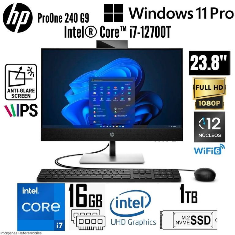 All in One ProOne 440 G9 Intel Core i7-12700T 16GB RAM 1TB SSD 23.8" FHD