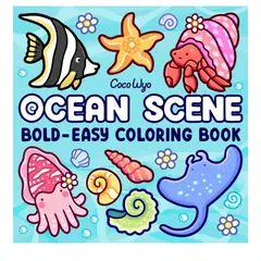 GENERICO - OCEAN SCENE Libros Coco Wyo para Colorear en Tendencia Exclusivo
