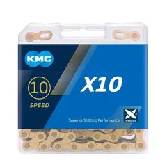KMC - CADENA BICICLETA GOLD X10 116 LINKS 1/2X11/128