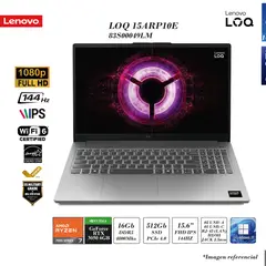 LENOVO - LOQ 15ARP10E RYZEN 7-7735HS 16GB DDR5 512GB SSD 6GB RTX3050 15.6 FHD IPS 144HZ W11