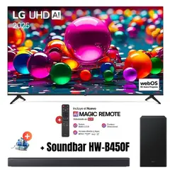 LG - TELEVISOR 75 75UA8050PSA UHD 4K SMART TV THINQ AI + Soundbar HW-B450F
