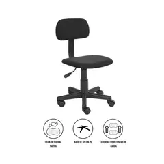 S&T - Silla Ergonómica CRN-099 Negra Ajustable 360°