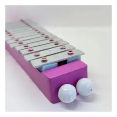 GENERICO - Xilófono Infantil de Aluminio 2/8 con Marco de Madera Instrumento Musical