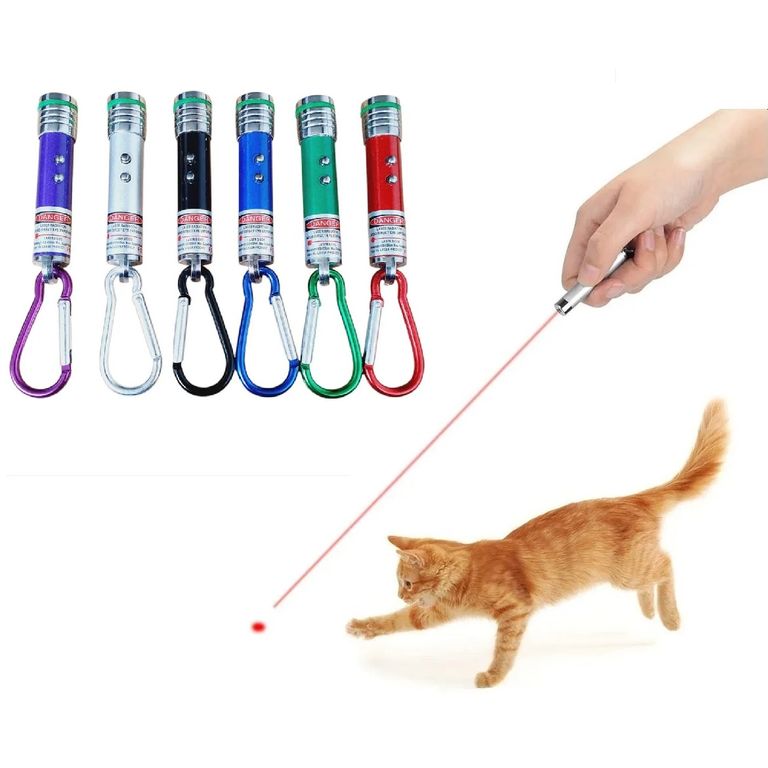 Puntero Laser Llavero Linterna 3 en 1 Laser Rojo