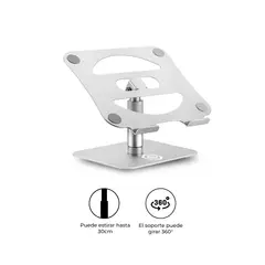 S&T - Soporte Laptop HF136 Ajustable 360° Silver