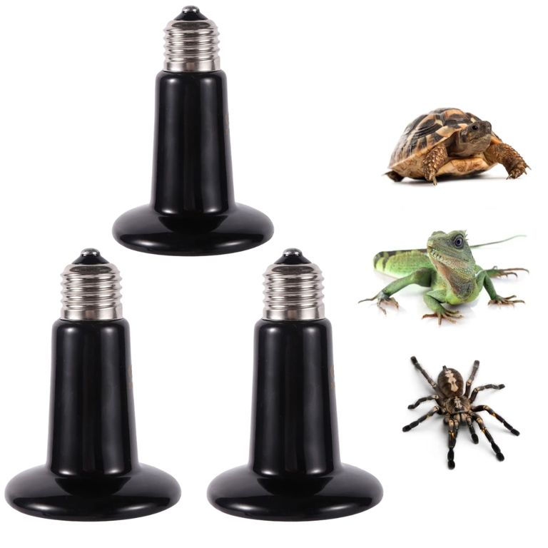 FOCO CERÁMICO DE CALOR 100W E27 REPTILES PARA INCUBADORA PACK X3