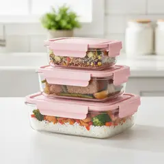 PENTHA - Tapers de Vidrio Herméticos con Válvula - 3und Rosa