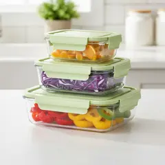 PENTHA - Tapers de Vidrio Herméticos con Válvula - 3und Verde