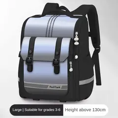 GENERICO - MOCHILA ESCOLAR GRANDE CON CORREA COLOR NEGRA