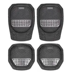 GENERICO - Piso Tipo Bandeja Con Detalle En Fibra De Carbono Universal 4Pcs