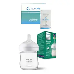 AVENT - Biberon Rn Vidrio 120ml + Bolsas De Leche Materna X 30